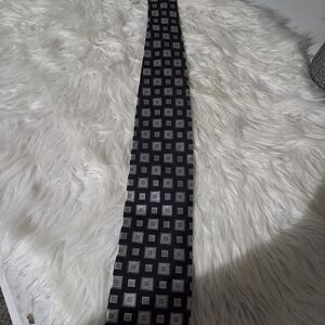 Sophisticated Black and Gray Patterned Men's Tie